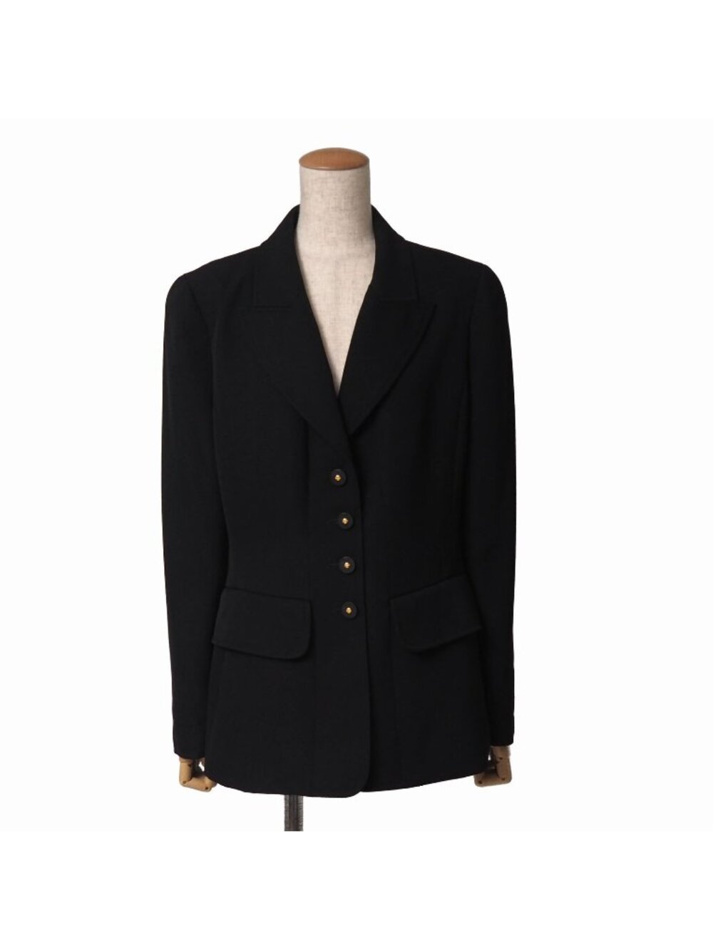 Chanel Vintage Jacket 97P Tailored CC Logo Button Blazer